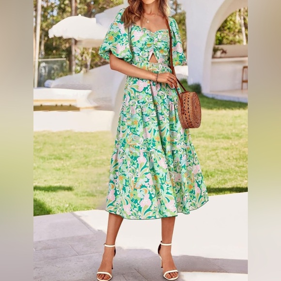 Women Boho Floral Summer Dress - Picture 1 of 7